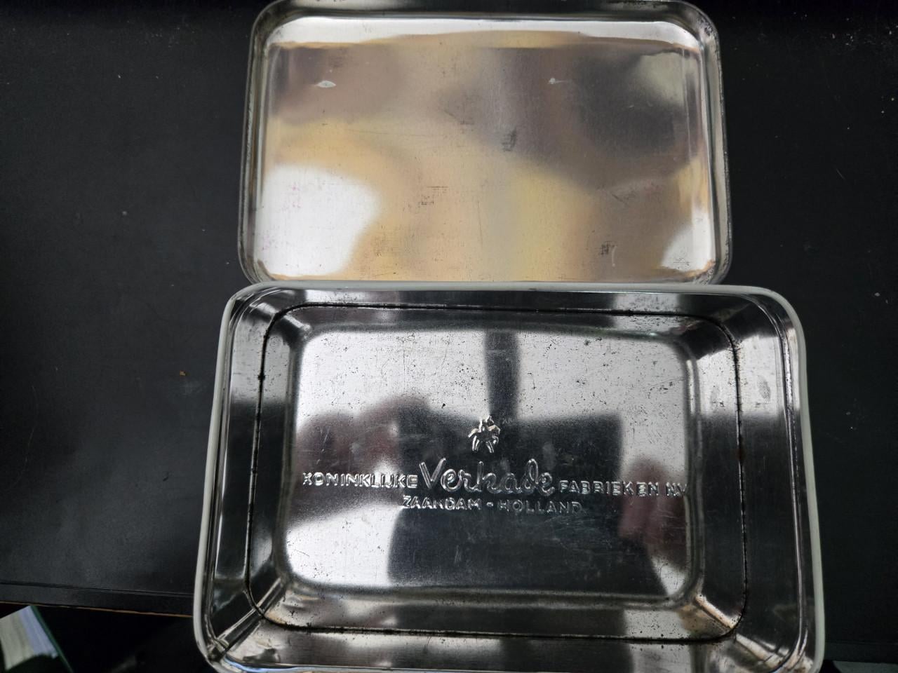 Vintage Verkade koektrommel  17.5x11.5x5.5cm