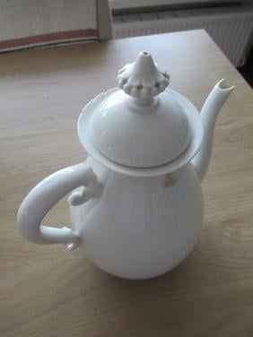 Koffiepot, wit, vintage.