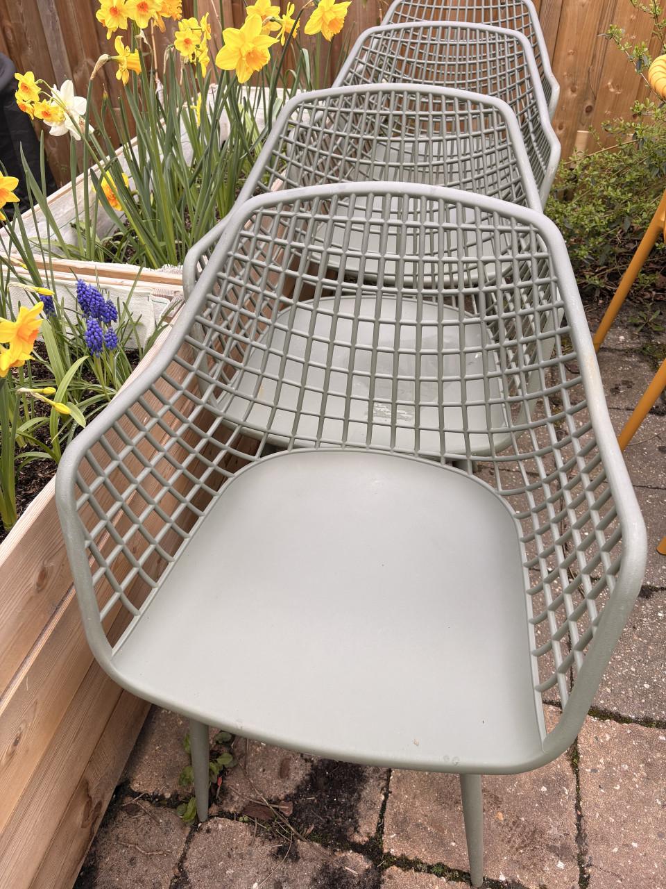 Tuinstoel 4 stuks groen