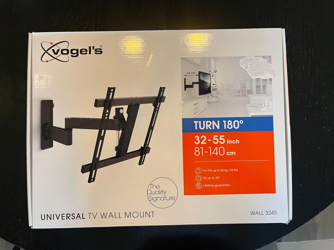 Vogel’s TV muurbeugel 32–55 inch – draaibaar (180°)