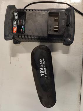 Accu + Lader FACOM 18V 3.3AH