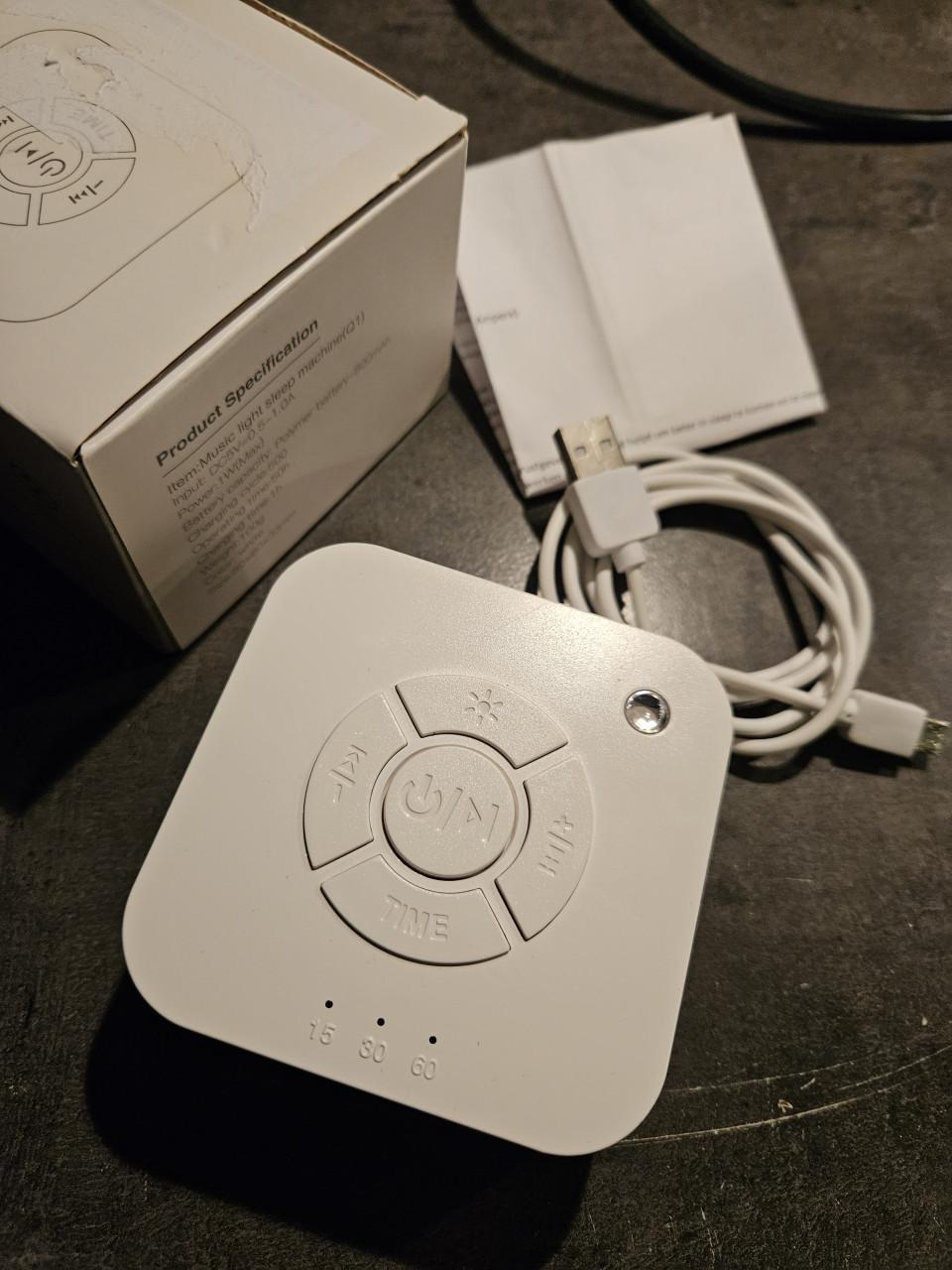 Zgan witte ruis slaapgeluidmachine met 9 rustgevende tonen