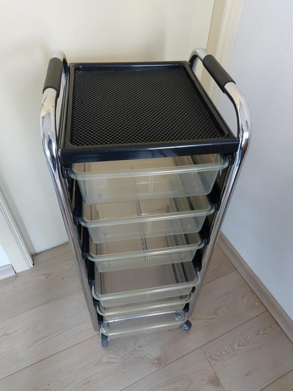 Kapperstrolly, werkwagen, knutselkar