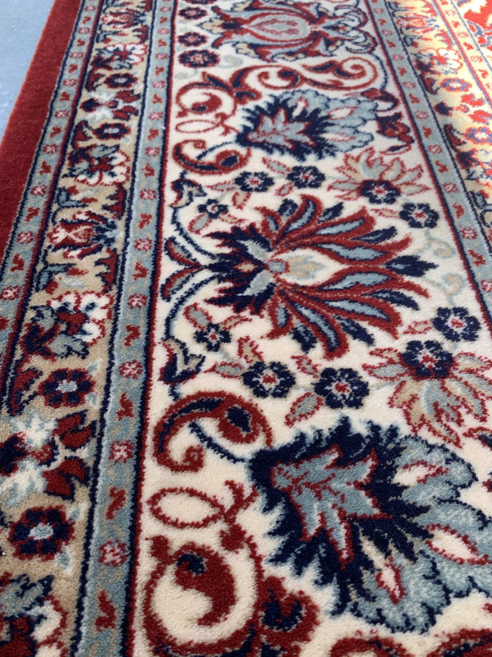 ✨Prachtig Sfeervol Vintage Vloerkleed Louis de Poortere✨Rood-Blauw✨