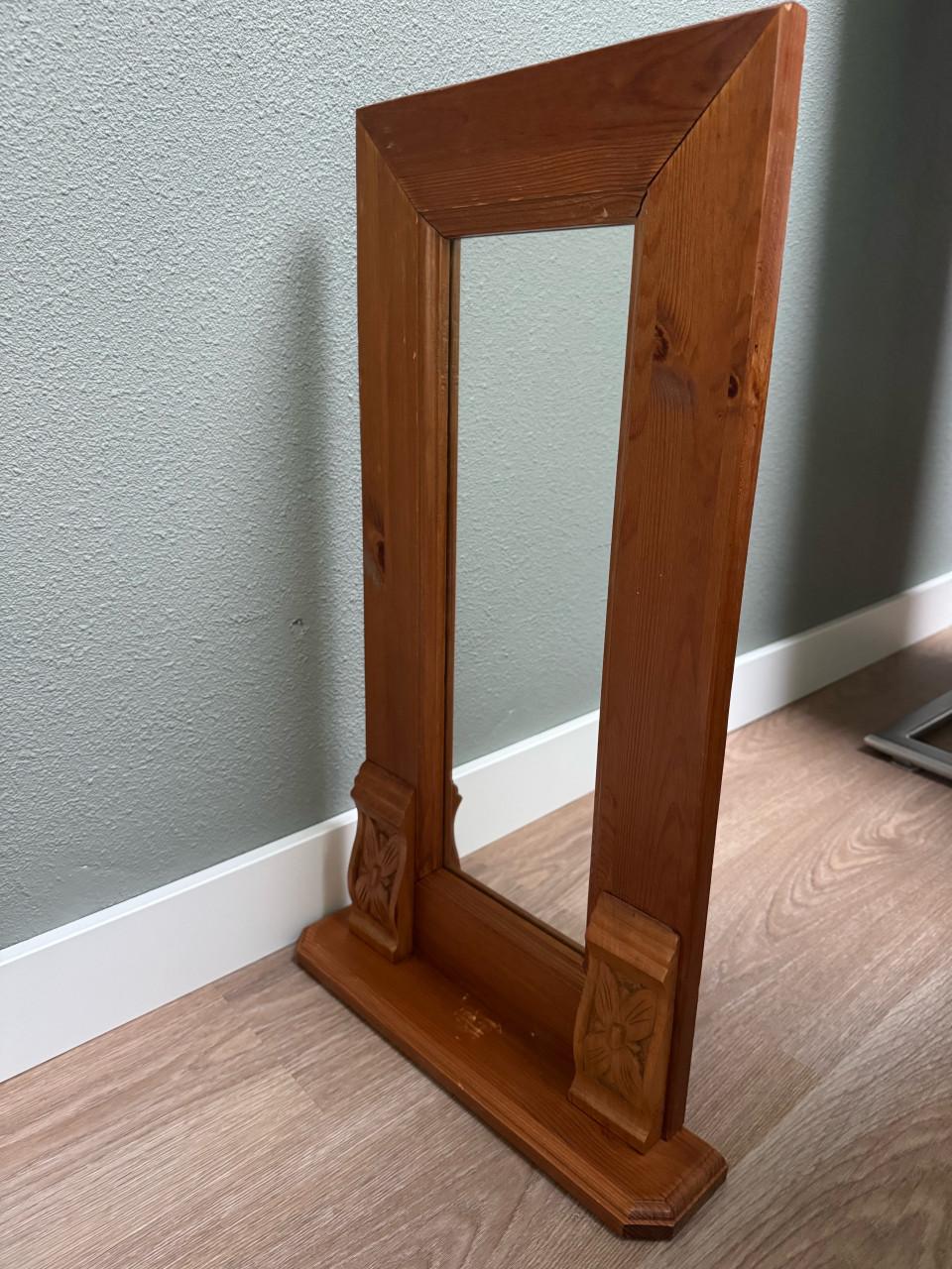 Grenen spiegel, landelijke stijl