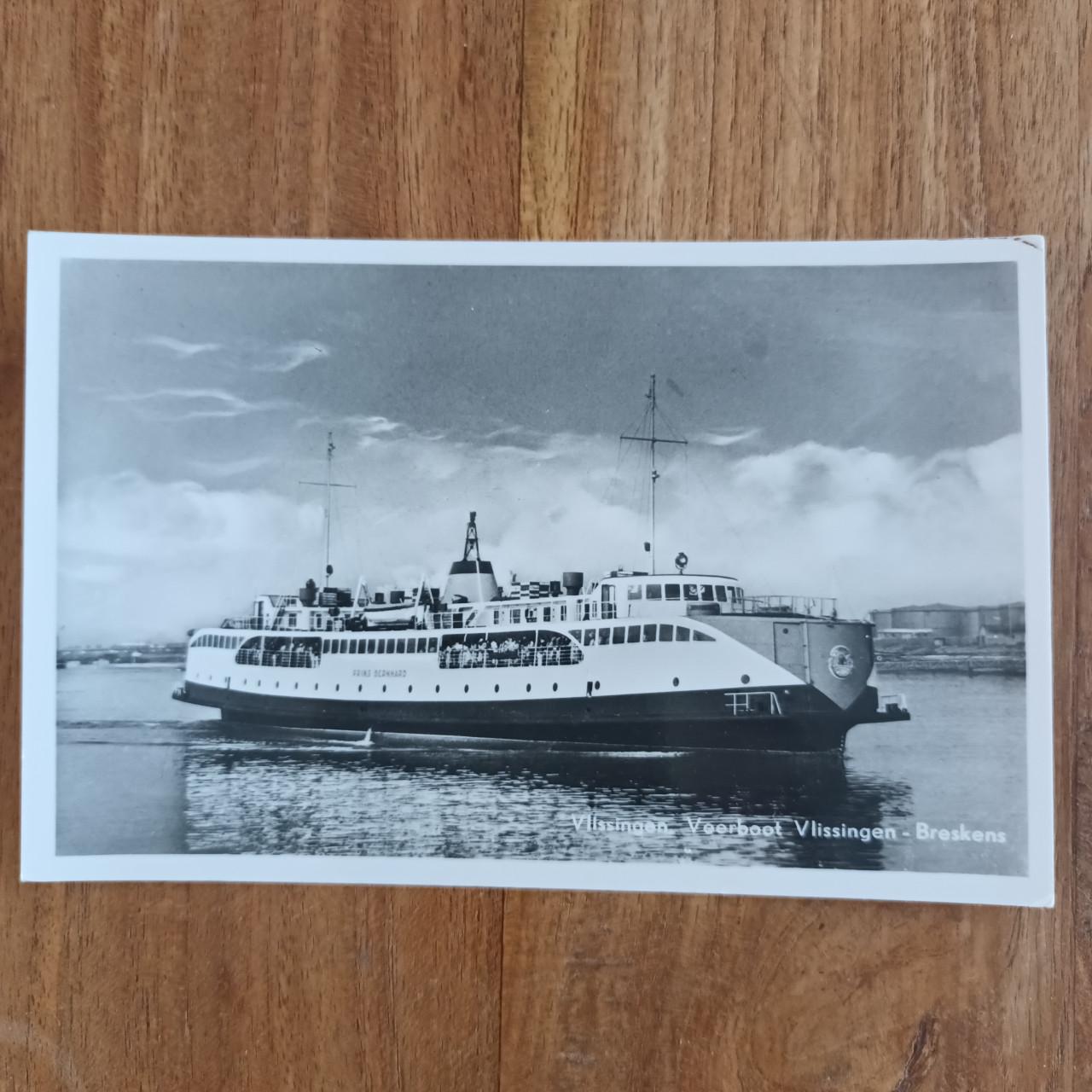 Vlissingen, 1953 Veerboot Vlissingen-Breskens Buitenhaven
