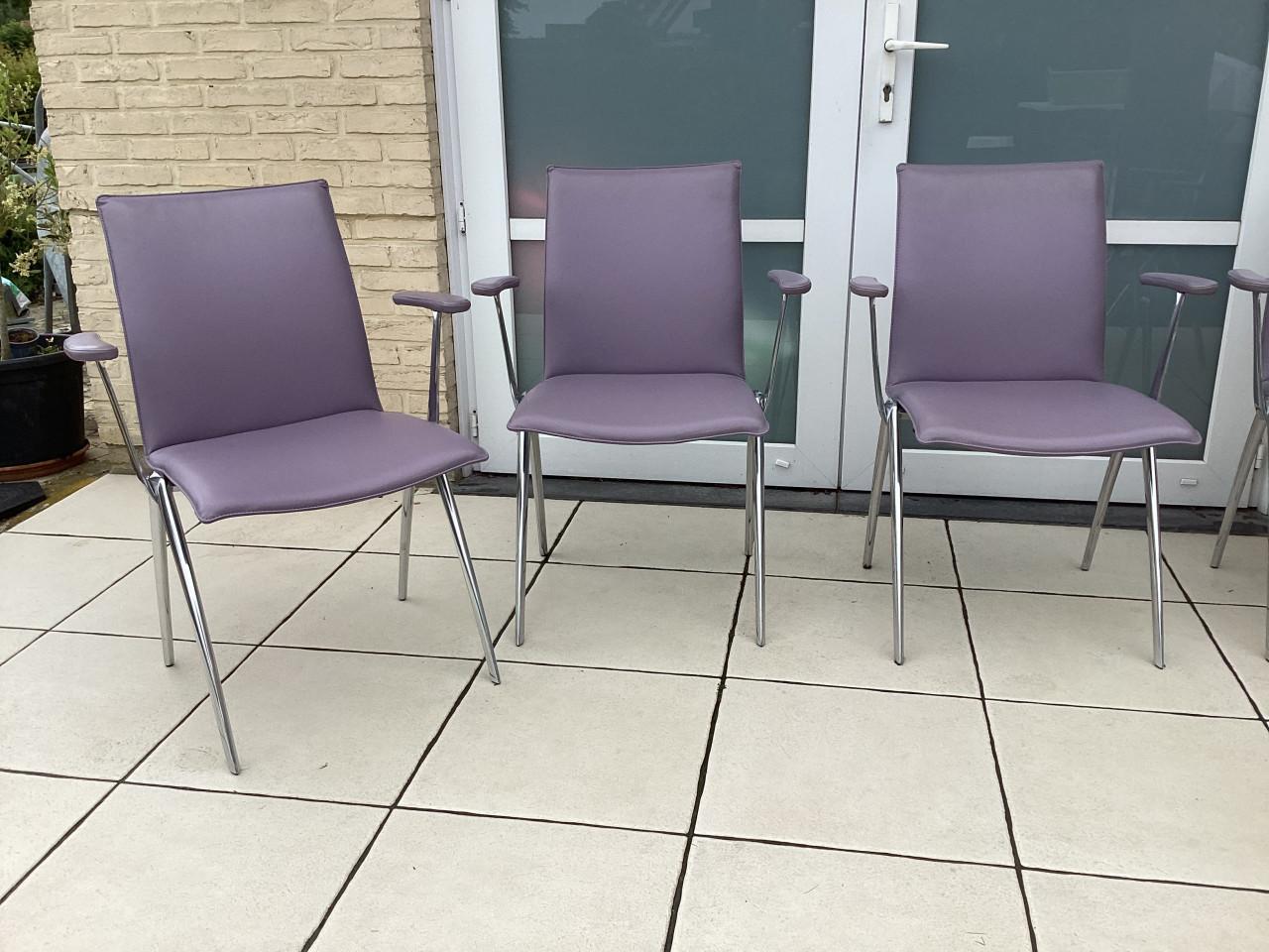 Leolux eetkamerstoelen (set6) model Natello als nieuw design