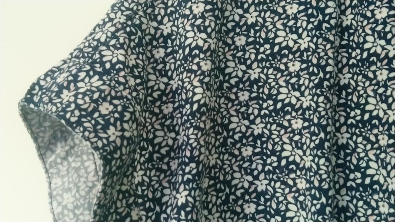 ESPRIT gebloemde viscose blouse top blauw, mt 36