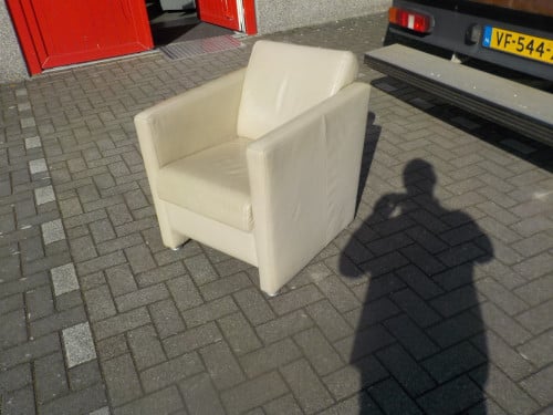Leren fauteuil in goede staat