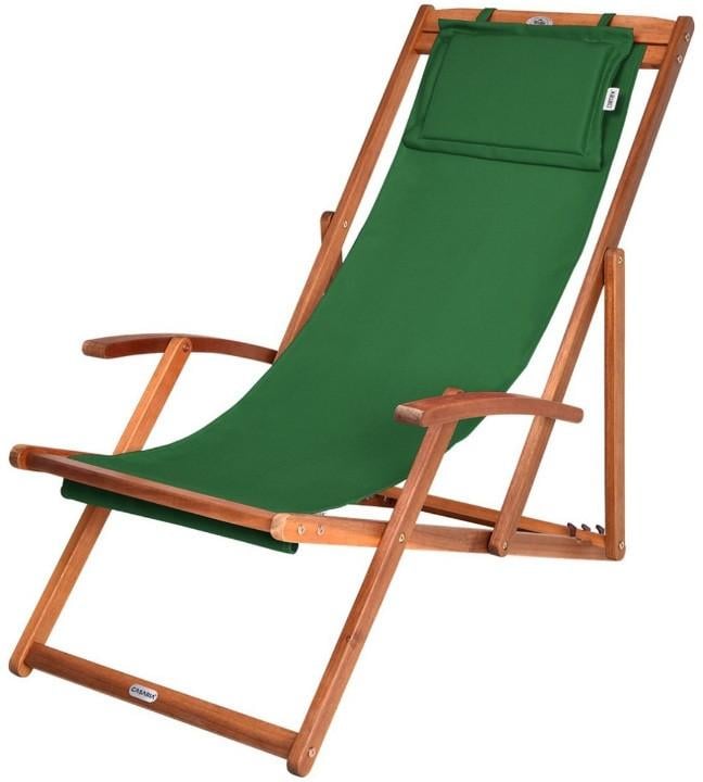 Houten frame strandligstoel 2 x