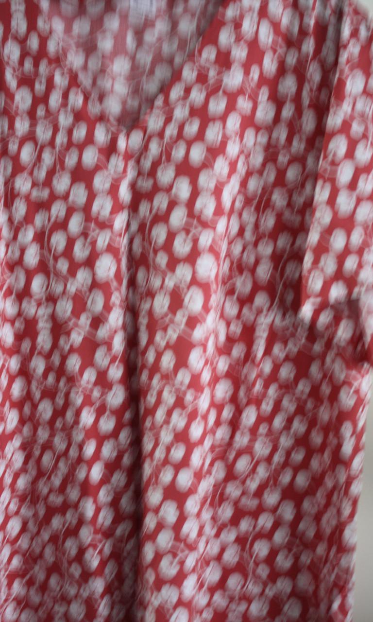 Shirt met blaadjes print wit oranje maat 48