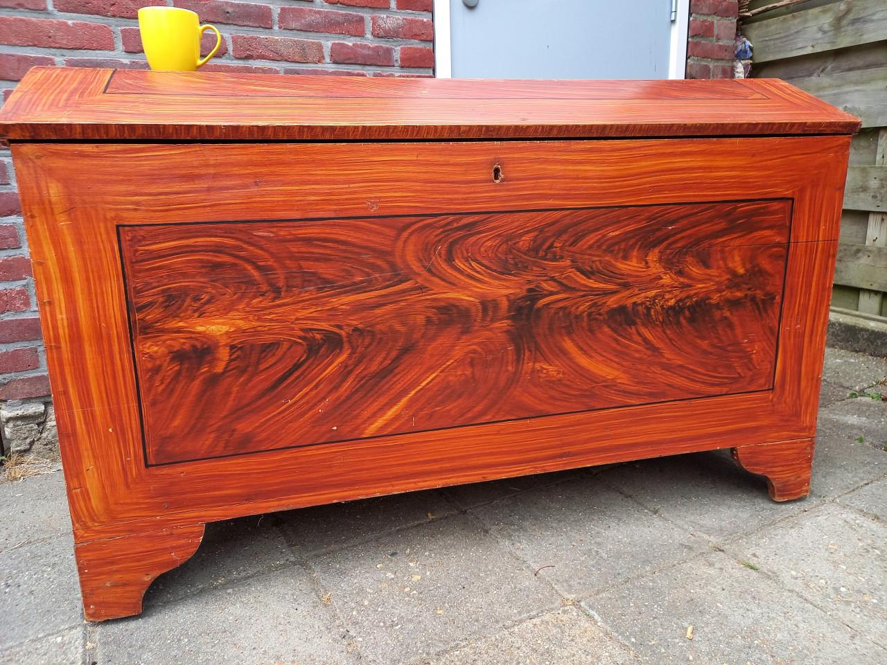 Houten speelgoedkist/ Dekenkist XL