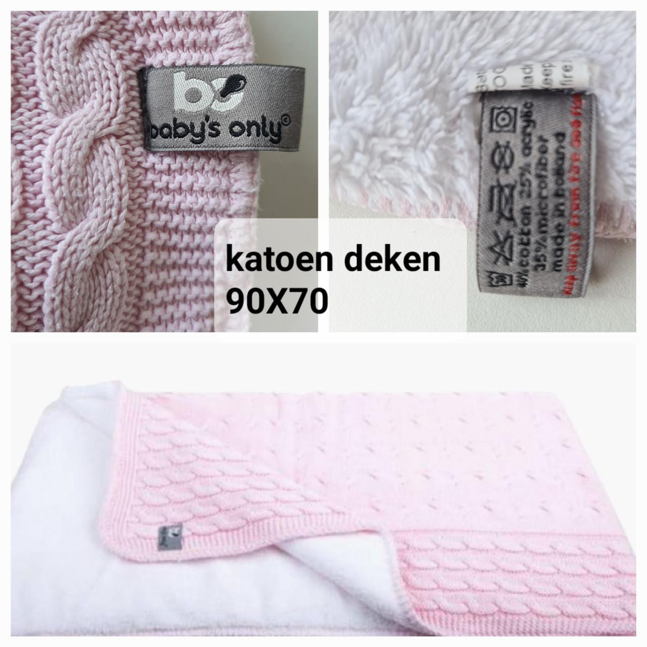 Roze katoen gebreide deken van Baby's Only 90X70