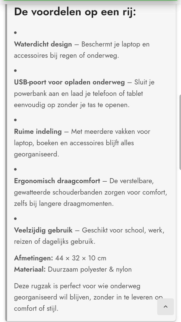 Waterdichte rugzak "Visconte" nieuw