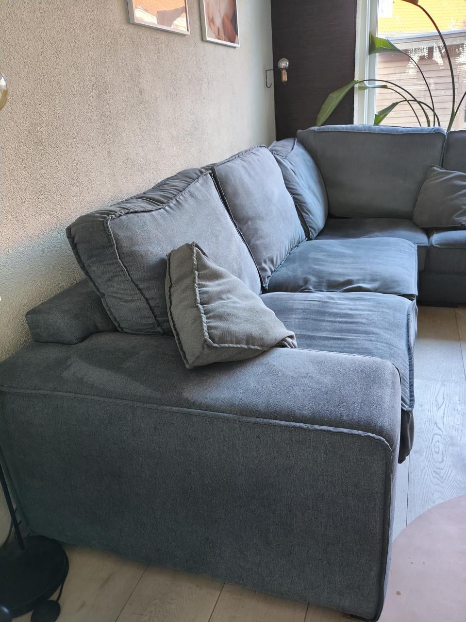 Mooie hoekbank antraciet