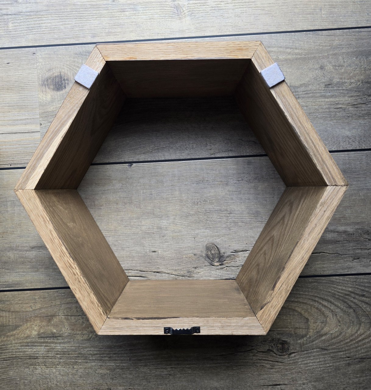 Hexagon wandplanken eikenhout, 9 stuks