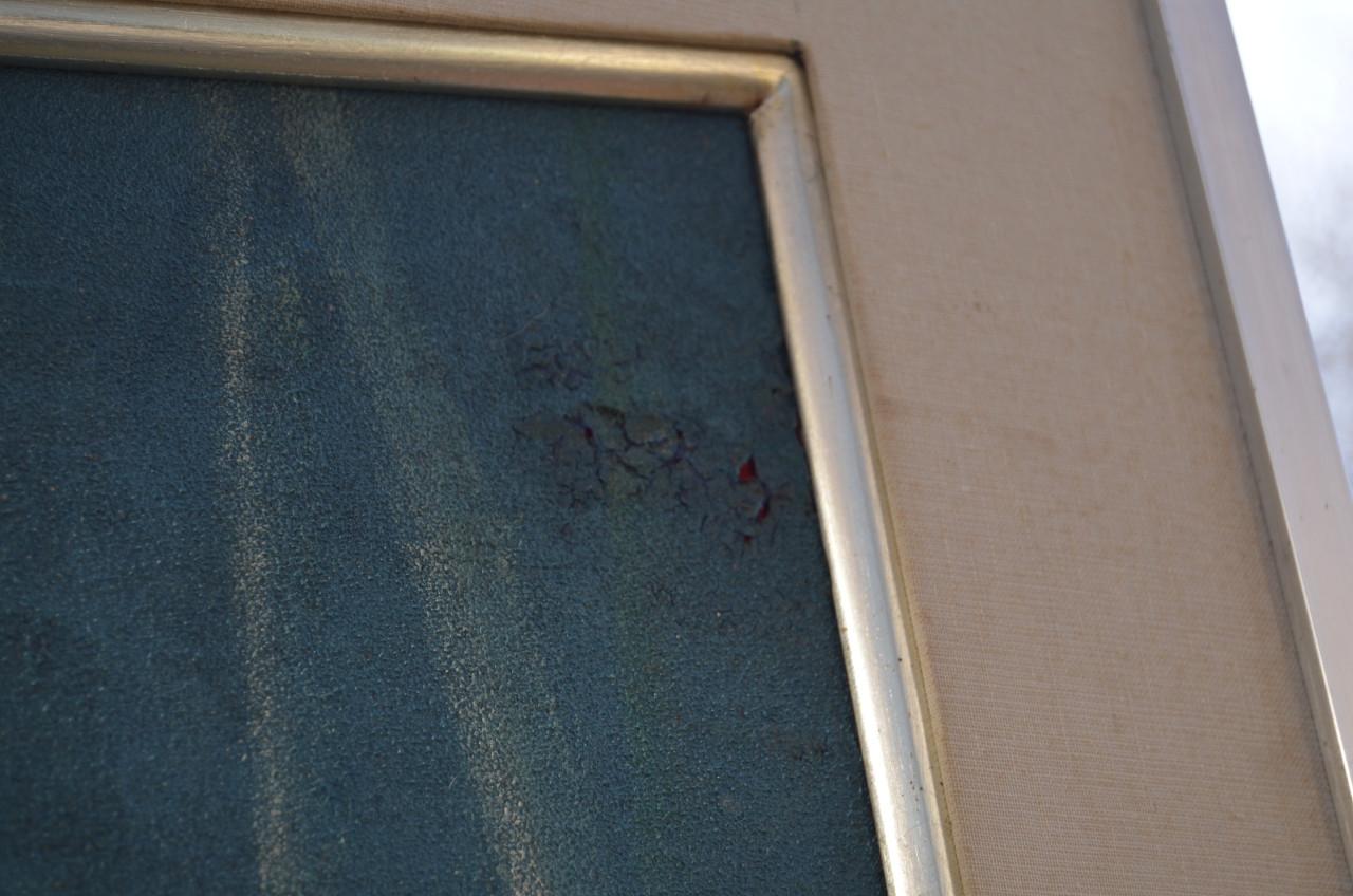 Schilderij van een bos, getiteld 'Bois' gesigneerd??