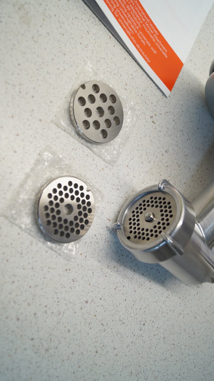 Jupiter voorzet vleesmolen voor kitchenaid keukenmachine.