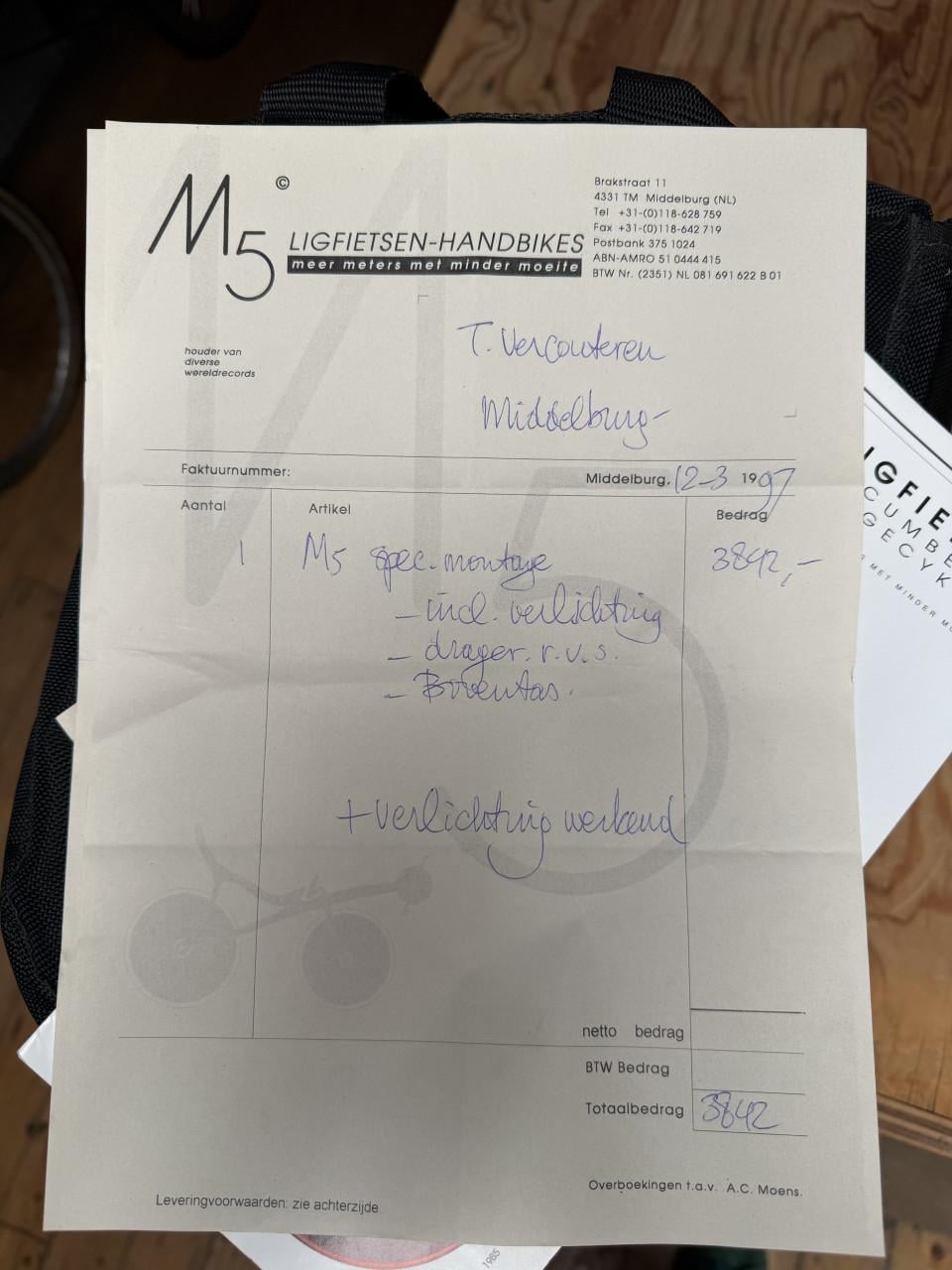 Ligfiets M5 met onderstuur