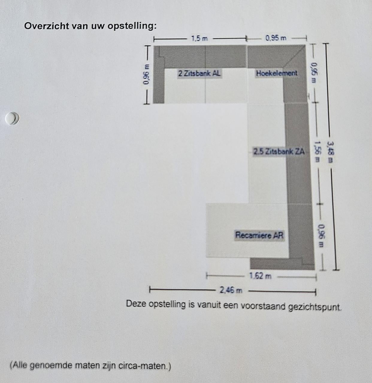 Hoekbank microleder Bull - bruin