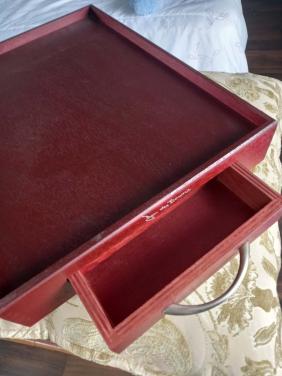 Houten dienblad met lade Jan de Bouvrie