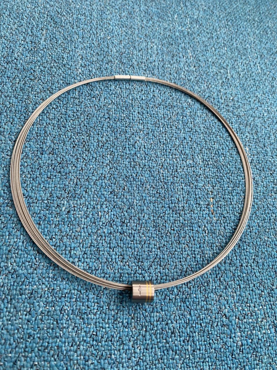 Collier staal met briljant