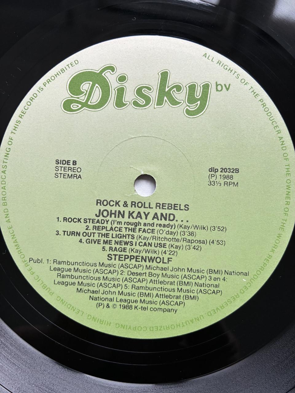 John Kay Steppenwolf Lp rock n roll rebels