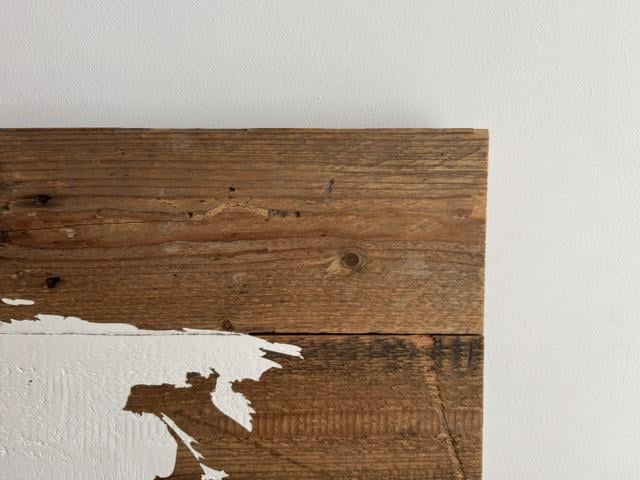 120 cm x 67 cm wereldkaart op hout, wanddecoratie