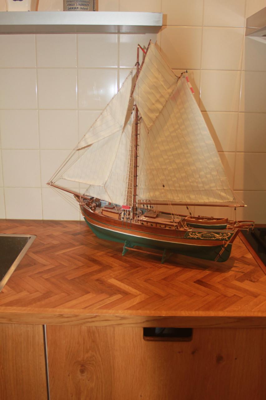 Zeilboot,,handgemaakt..70/70 cm