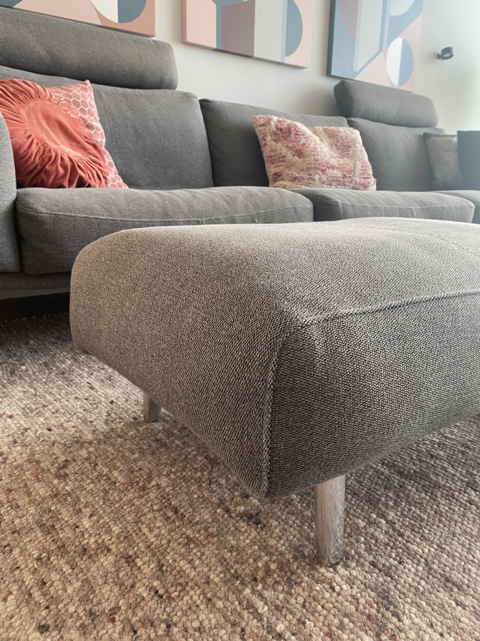 Leolux bank 3,5/2 zits met hocker