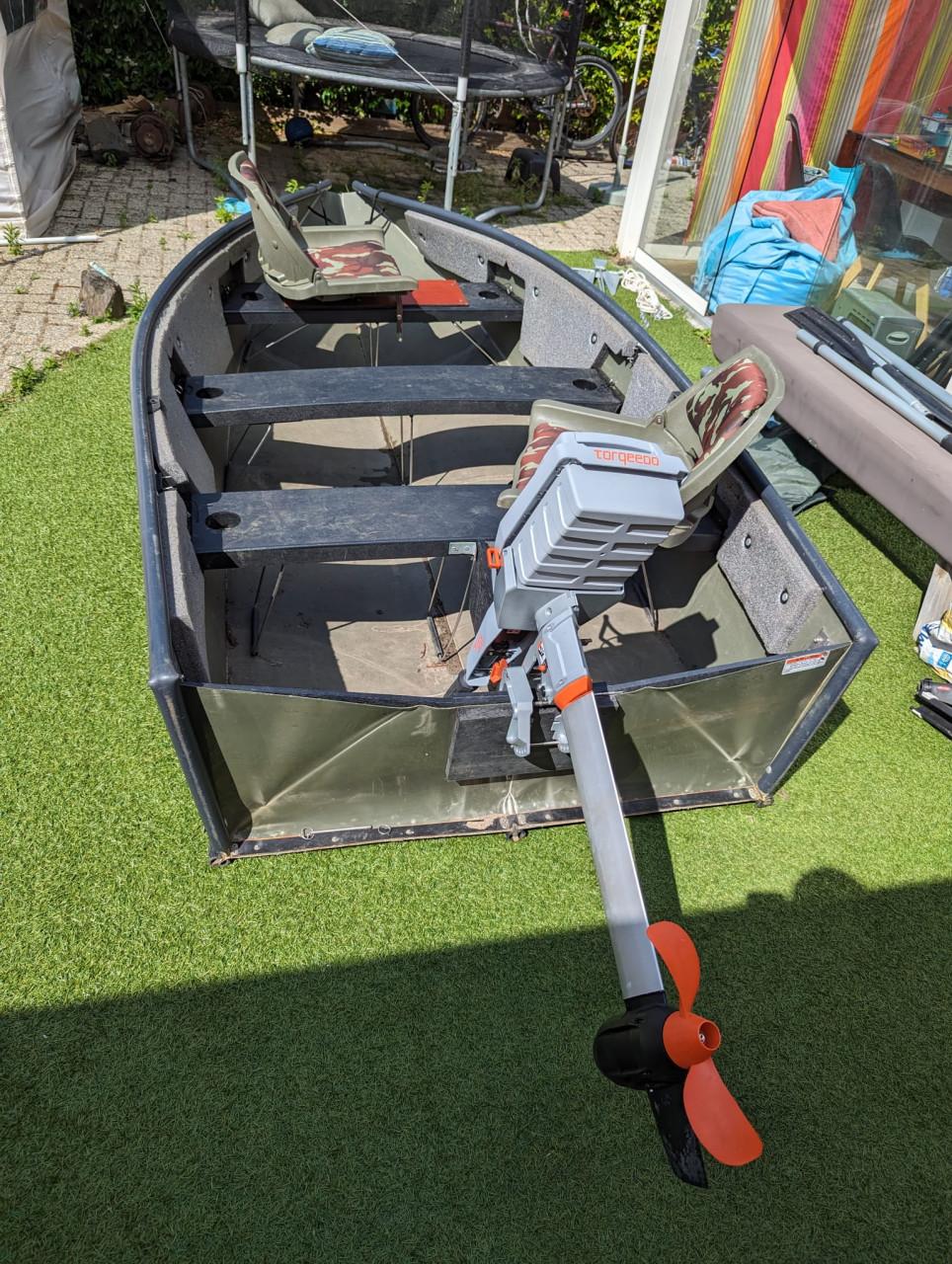 Portabote met Torqeedo buitenboordmotor