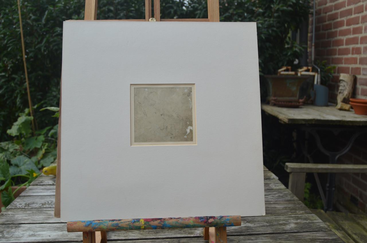 Schitterende oude Japanse tekeningen in passe-partout (2)