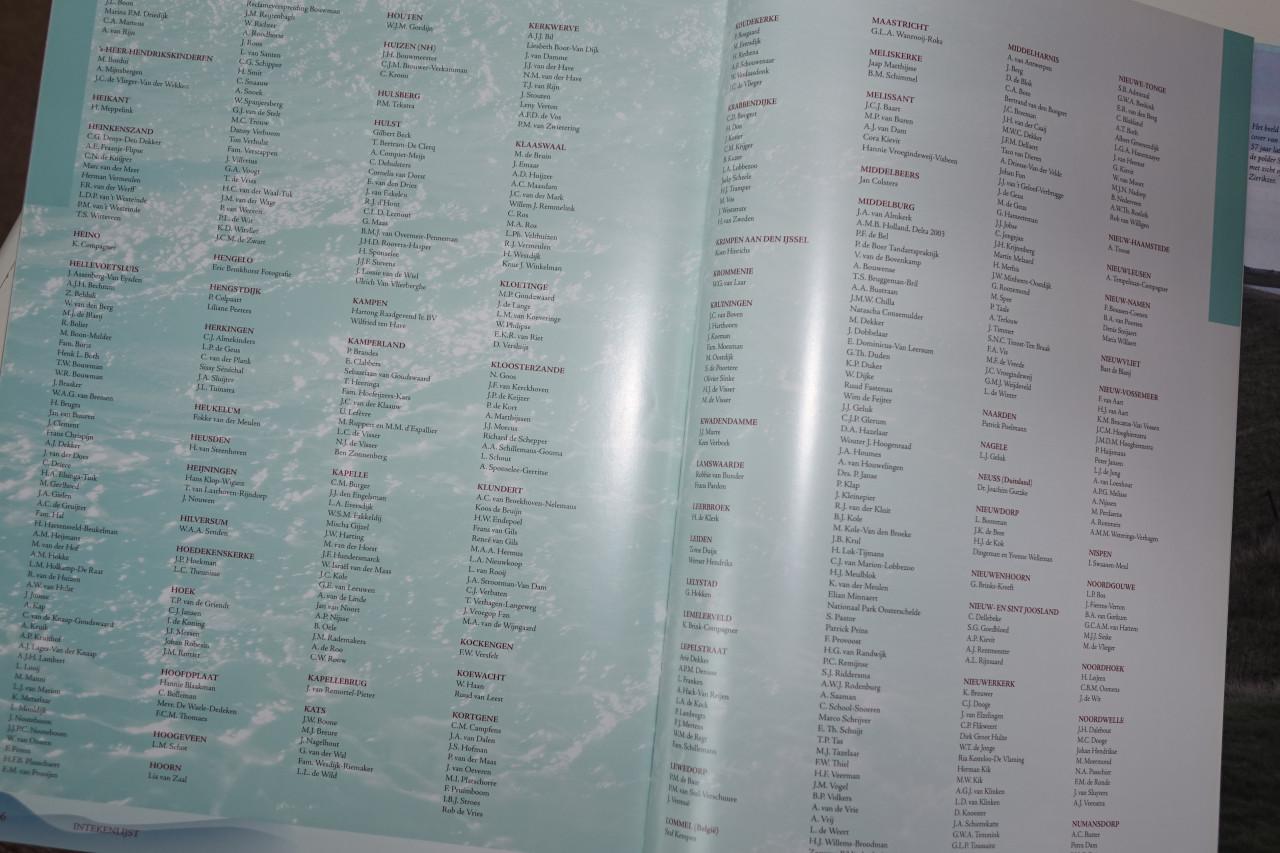 Watersnood Kees Slager boek van 5 kilo over al de dorpen van zeeland