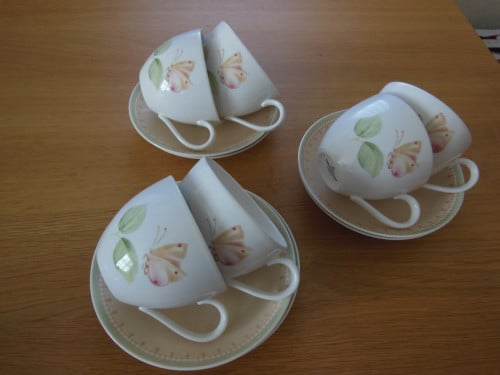 6 kopjes met schotels