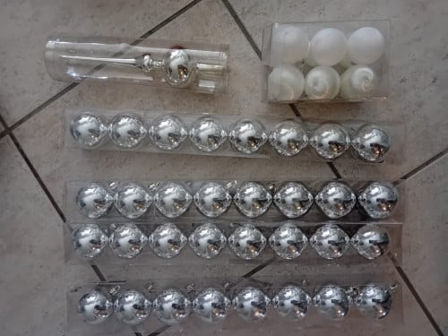 Kerstballen zilver