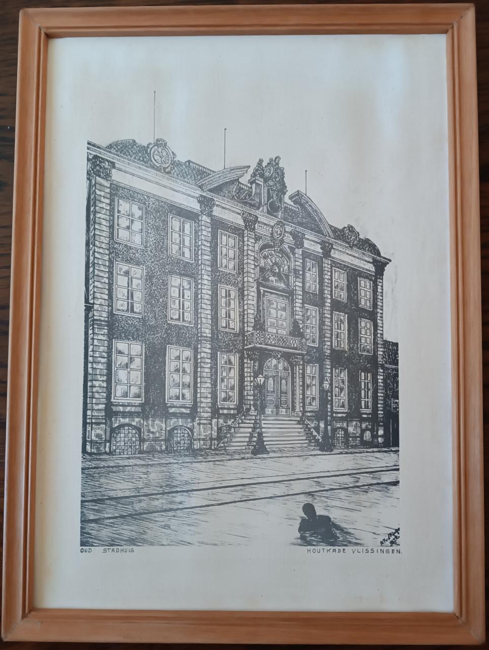 Prent oude stadhuis Vlissingen
