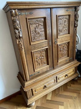 Opberg kast donker eiken