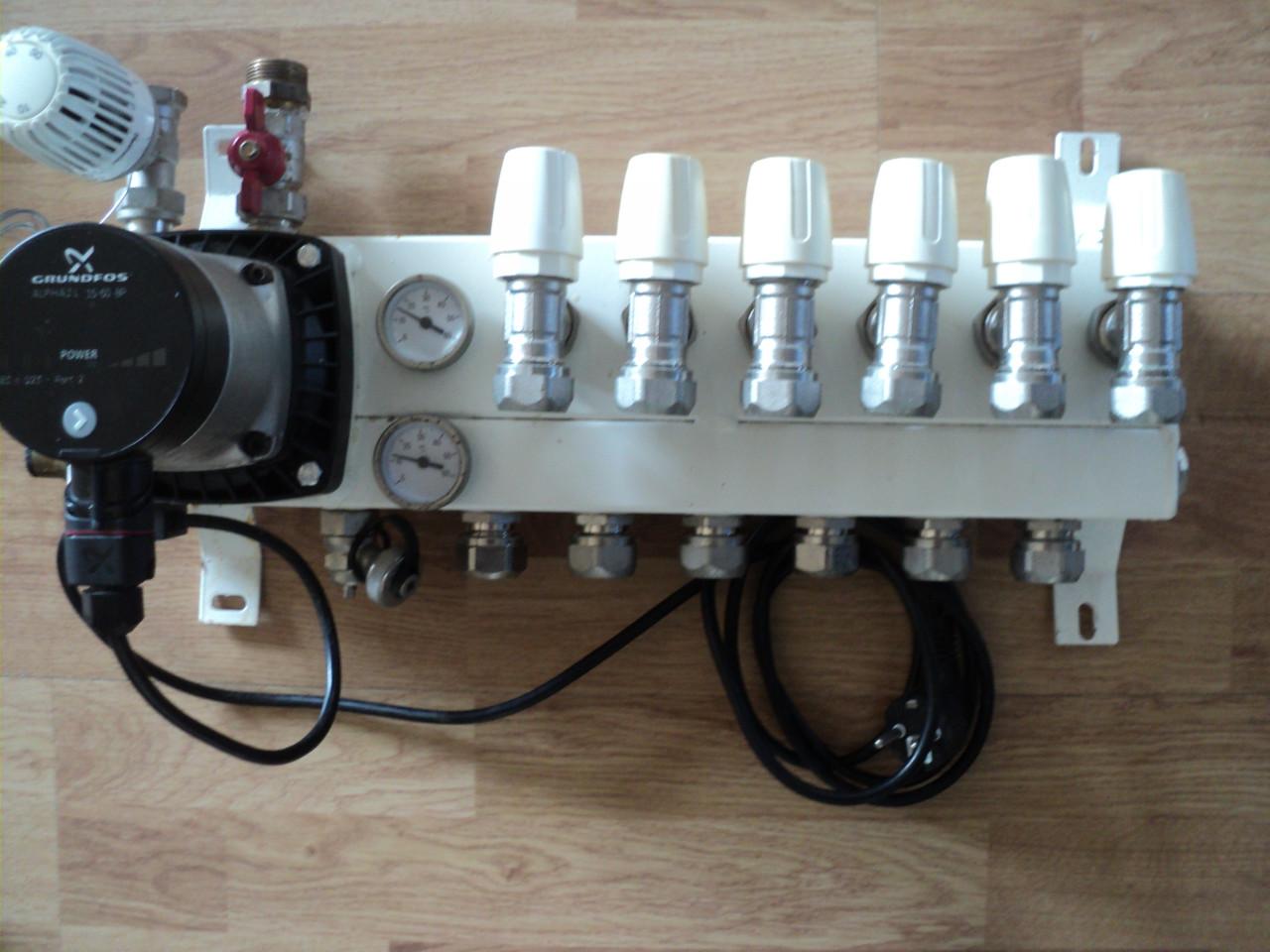 Vrijwel nieuwe 6 groep verdeler vloerverwarming ENERGIE ZUINIG