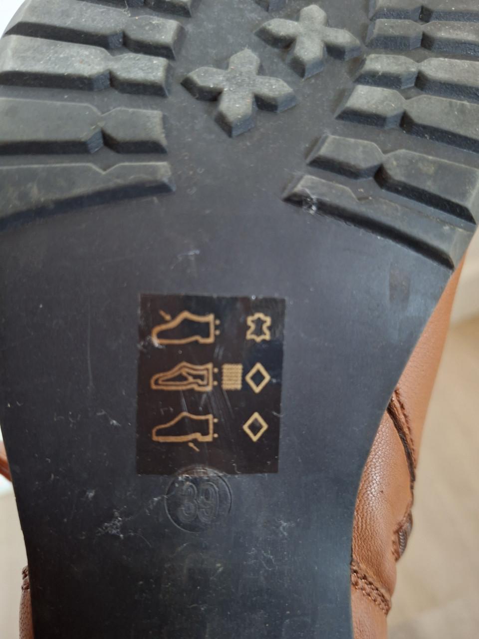 Camel leren laarzen, maat 39