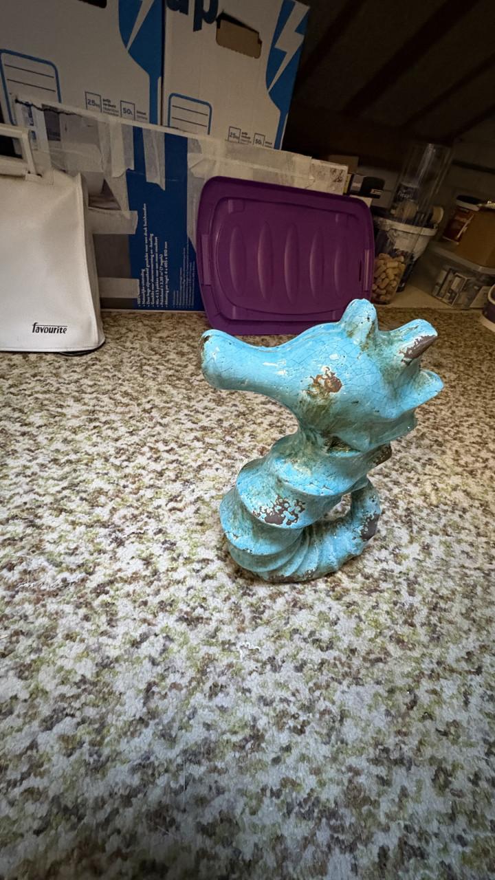 Decoratief Zeepaardje - Turquoise Keramiek