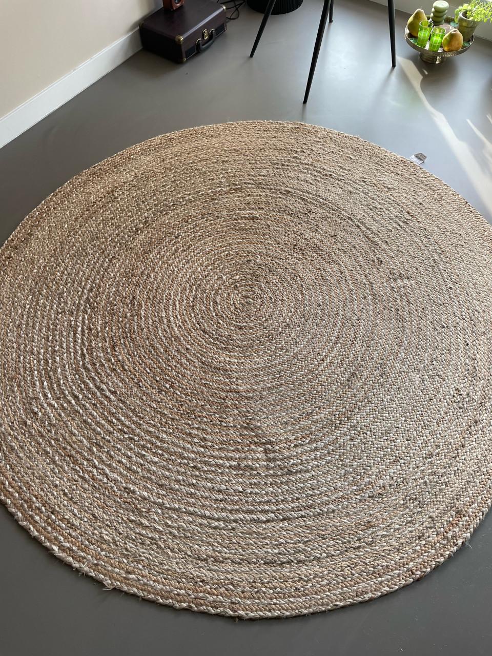 Rond juten vloerkleed