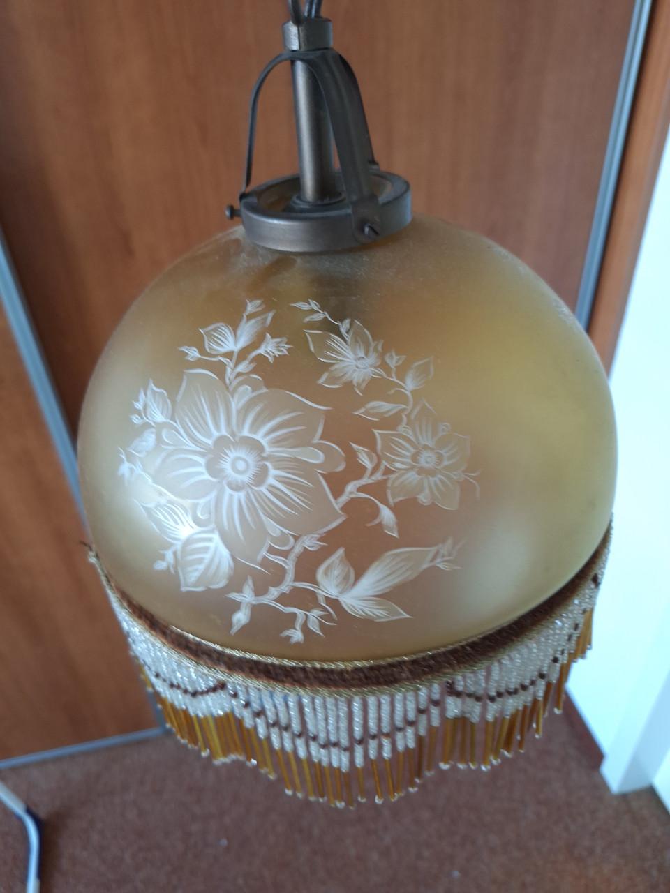 Franse hanglamp met glaskralen