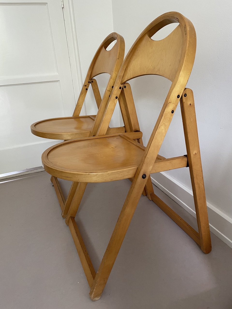 Set Vintage OTK Design Thonet Klapstoelen Jaren 50