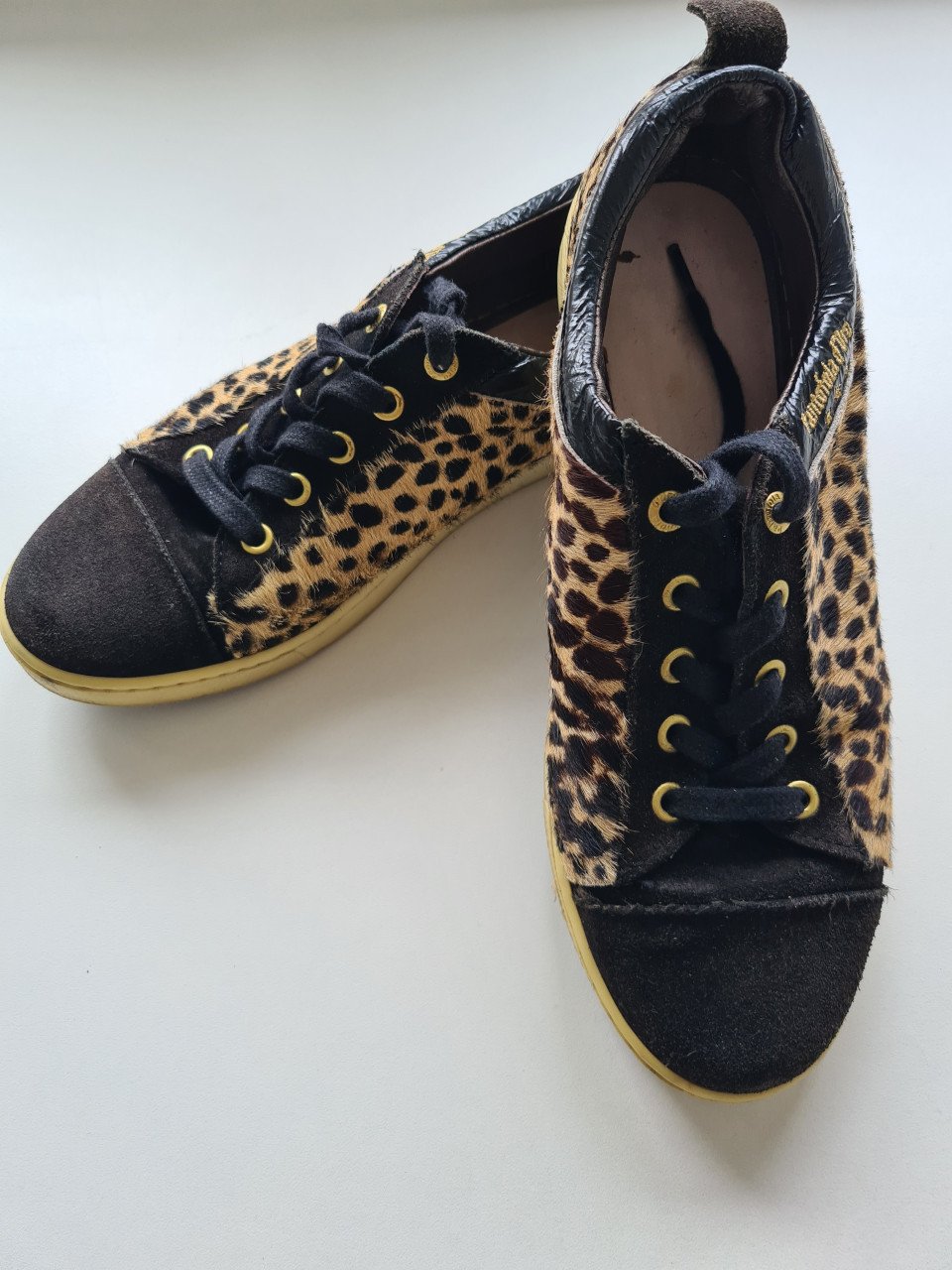 Pantofola D' Ora leren tijgerprint sneackers  Maat 39