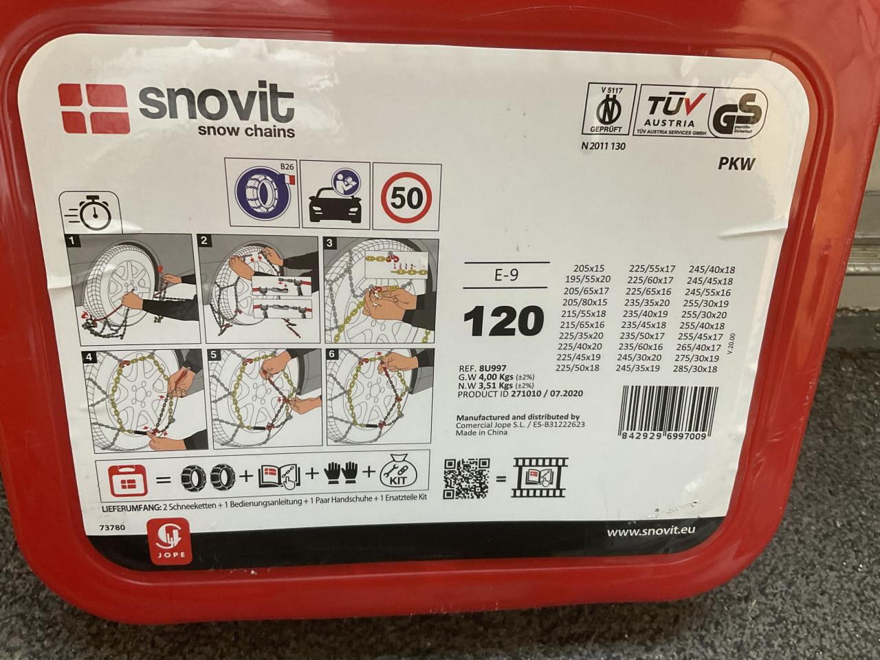 Sneeuwketting Snovit   E9/120 nieuw.