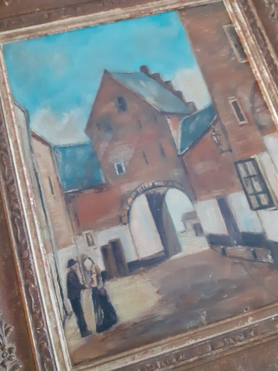 Schilderij Noord Havenpoort Zierikzee Antiek