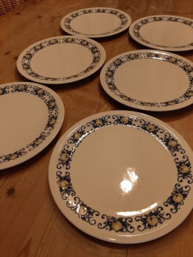 VILLEROY & BOCH , CADIZ - 6 ONTBIJT BORDJES - DIA 20 CM