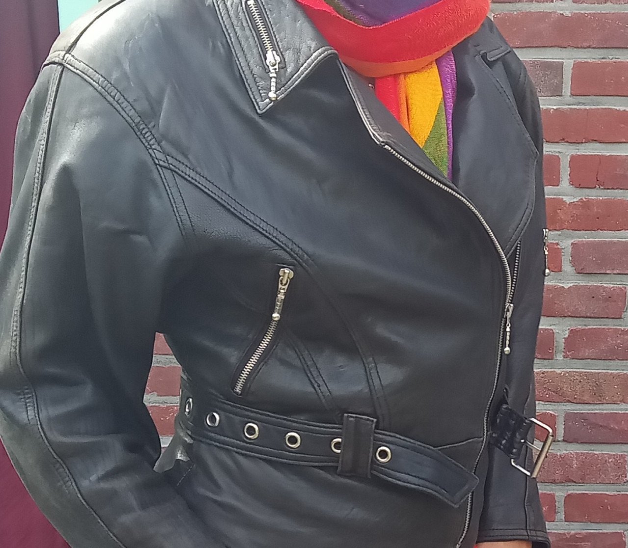 Vintage leren jasje