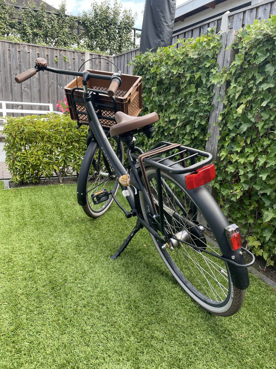 Prachtige cortina meisjesfiets 26 inch matzwart