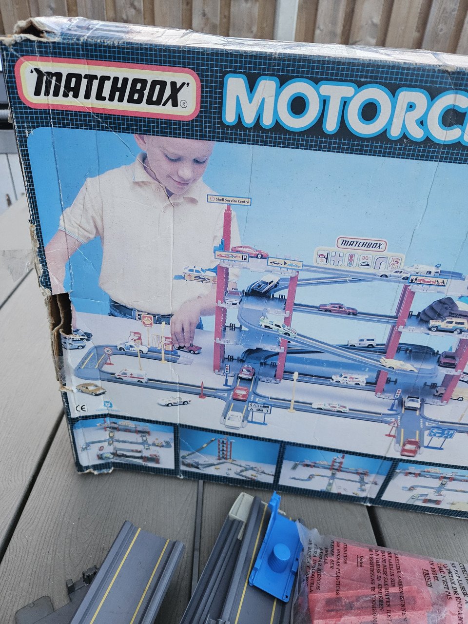 Vintage jaren 90 Matchbox motorcity 500 super set in doos...